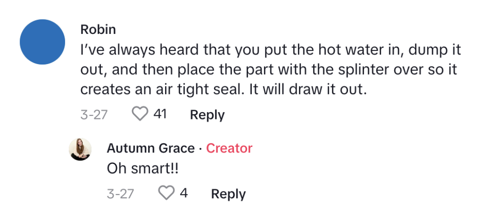 TikTok comments